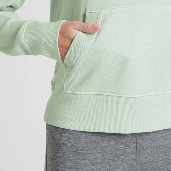 Athleta Sundown Hoodie Sweatshirt Pullover Top Opal Green, Size M - Picture 3 of 6